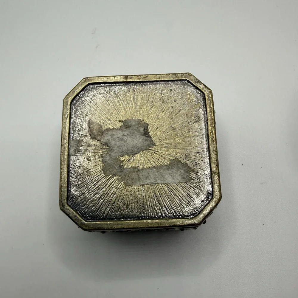 Vintage Style Dragonfly Floral Trinket Box Enamel Rhinestone‎ Jewelry Box